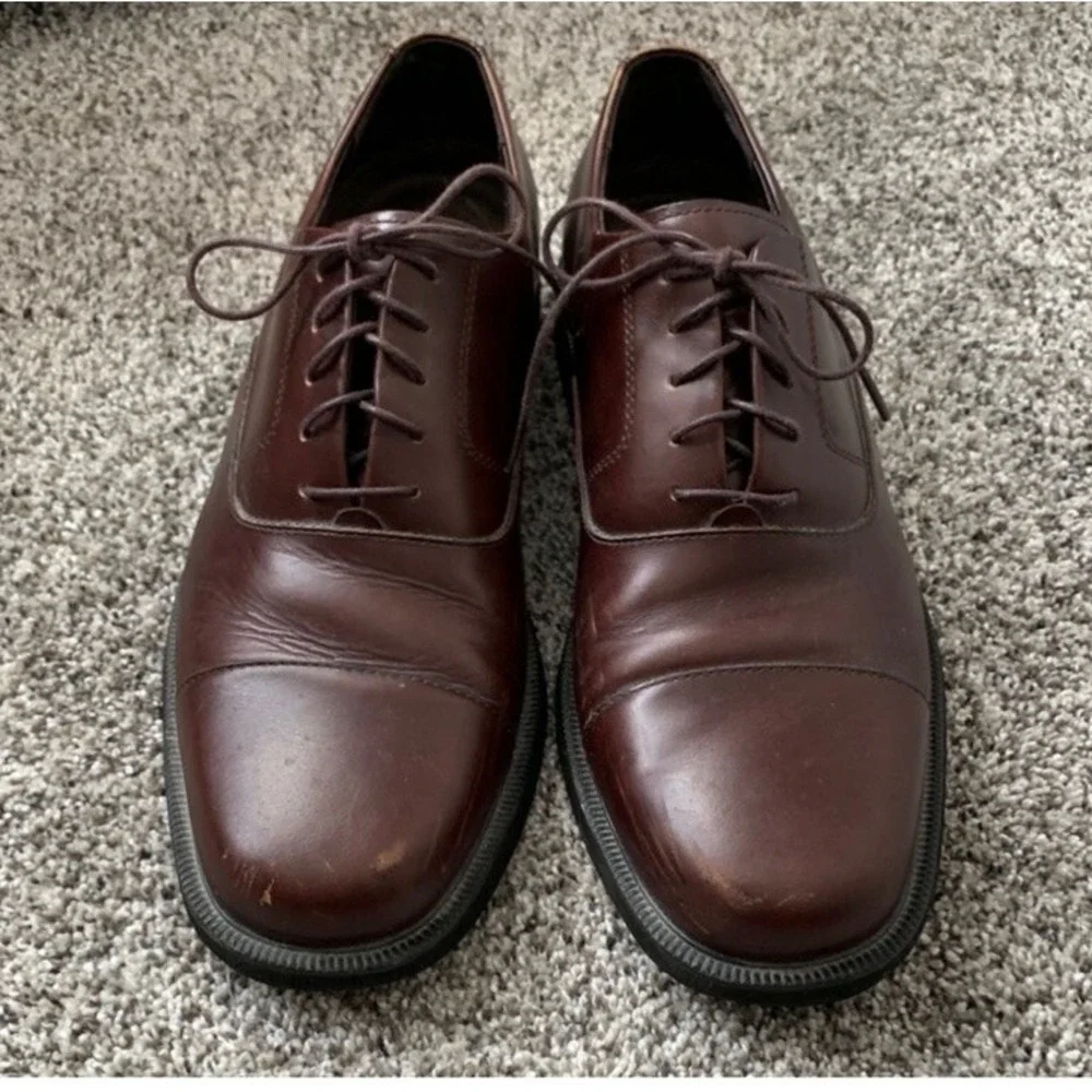 Rockport Men's Casual Brown Dress Shoes Laced Leather‎ Oxfords 10.5 Nice